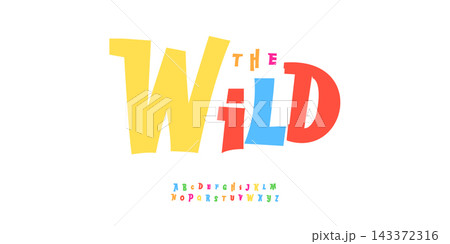 Wild color font, lively dynamic letters for fun and friendly designs. Perfect for school, birthdays, joyful celebrations or carnival. Cartoon typography for funny and funky design. Vector typeset Wild color font, lively dynamic letters for fun and friendly designs. Perfect for school, birthdays, joyful celebrations or carnival. Cartoon typography for funny and funky design. Vector typeset 143372316