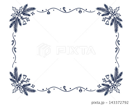 Christmas Vintage Victorian Frame with Holly Ornament, Pine Branch, Bell and Berry Border, Elegant Holiday Decoration Isolated on White Background for Card, Invitation, Poster and Print Design Christmas Vintage Victorian Frame with Holly Ornament, Pine Branch, Bell and Berry Border, Elegant Holiday Decoration Isolated on White Background for Card, Invitation, Poster and Print Design 143372792