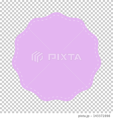 Simple purple emblem-style decoration - stylish and cute frame and embellishment material with stitching Simple purple emblem-style decoration - stylish and cute frame and embellishment material with stitching 143372898