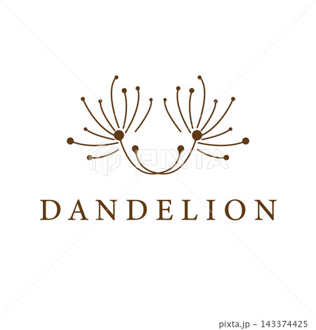 Dandelion design in a simple style. Natural plant concept. Dandelion design in a simple style. Natural plant concept. 143374425