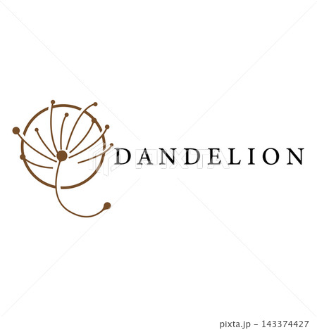 Dandelion design in a simple style. Natural plant concept. Dandelion design in a simple style. Natural plant concept. 143374427