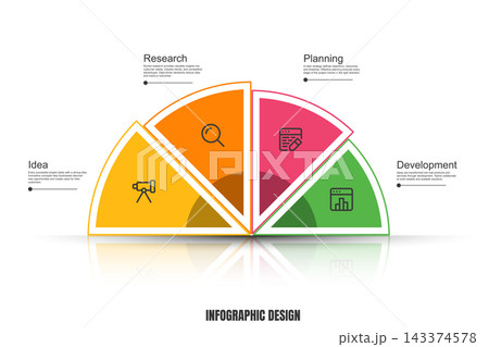 Vector infographic business chart design template. Can be used for steps, options, business process, workflow layout, diagram, flowchart, presentations, marketing, info graphics. Vector infographic business chart design template. Can be used for steps, options, business process, workflow layout, diagram, flowchart, presentations, marketing, info graphics. 143374578