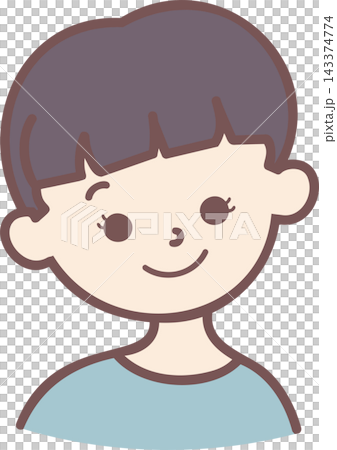 一個微笑的男孩的插圖 一個微笑的男孩的插圖 143374774