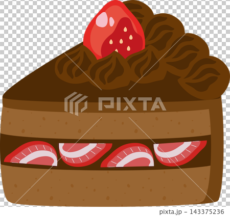Illustration of chocolate cake Illustration of chocolate cake 143375236