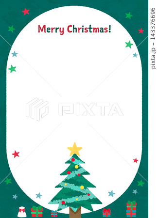 かわいいクリスマスのフレーム ベクター素材 かわいいクリスマスのフレーム ベクター素材 143376696