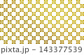 和風の金色の市松花菱模様パターン 背景透過 143377539