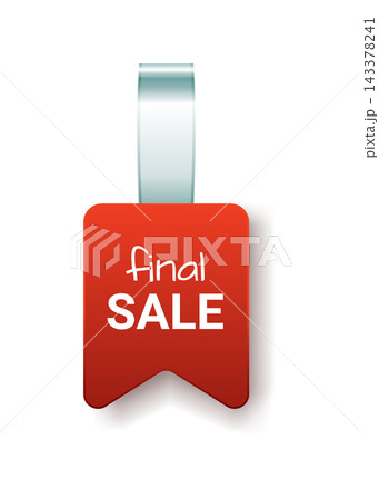 Promotional wobbler mockup. Benefit tag hang on wall. Supermarket promotion pointing wobbler. Vector announcement promotion sale Promotional wobbler mockup. Benefit tag hang on wall. Supermarket promotion pointing wobbler. Vector announcement promotion sale 143378241