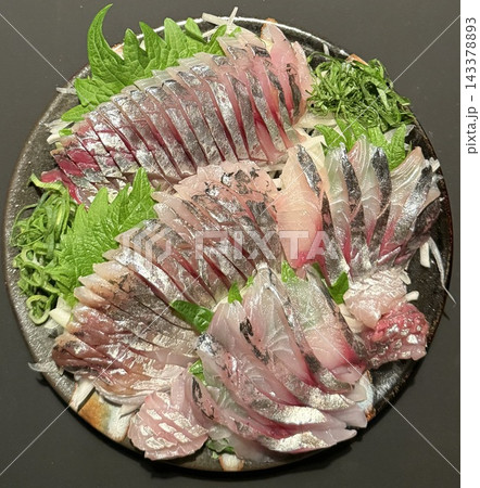 鯵のお刺身 真あじ 真鯵 刺身盛り合わせ お造り 鯵のお刺身 真あじ 真鯵 刺身盛り合わせ お造り 143378893