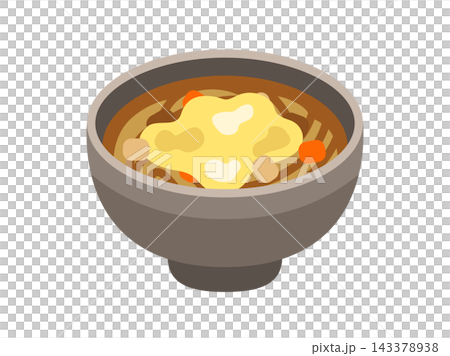 チーズカレー蕎麦のアイコンのイラスト チーズカレー蕎麦のアイコンのイラスト 143378938