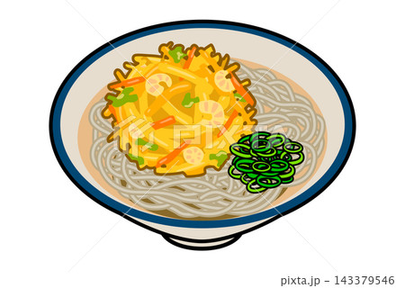 かき揚げそば 143379546
