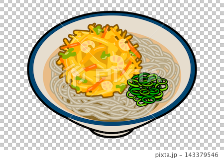 かき揚げそば 143379546