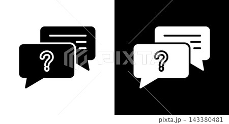 Question And Answer Speech Bubbles Solid Icon Set. Communication, Inquiry, And Customer Support Silhouette Symbol Collection. Chat Interface Design. Isolated Vector Illustration Question And Answer Speech Bubbles Solid Icon Set. Communication, Inquiry, And Customer Support Silhouette Symbol Collection. Chat Interface Design. Isolated Vector Illustration 143380481
