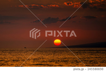 sunset over the sea sunset over the sea 143380830