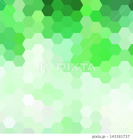 Abstract geometric background with hexagons in fresh green shades for modern eco design projects. EPS 10 143381737