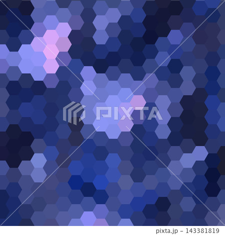 Abstract geometric background with hexagons in deep dark blue and purple shades for modern design. eps 10 Abstract geometric background with hexagons in deep dark blue and purple shades for modern design. eps 10 143381819
