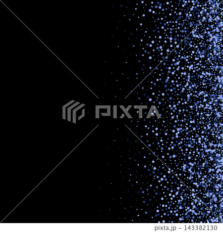 Stylish abstract blue and light blue glitter dotted stream with scatter on a dark black background. EPS 10 143382130