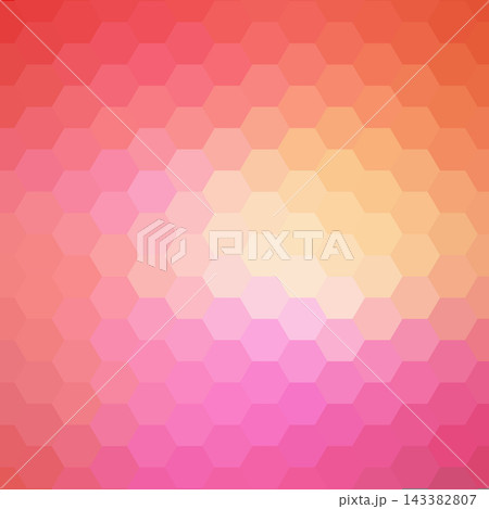 Abstract geometric background with a gradient in warm pink and orange shades with a hexagonal pattern EPS 10 Abstract geometric background with a gradient in warm pink and orange shades with a hexagonal pattern EPS 10 143382807