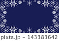 シンプルな雪もようのフレーム型サムネイル素材 143383642