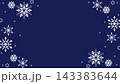 シンプルな雪もようのフレーム型サムネイル素材 143383644