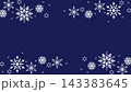 シンプルな雪もようのフレーム型サムネイル素材 143383645