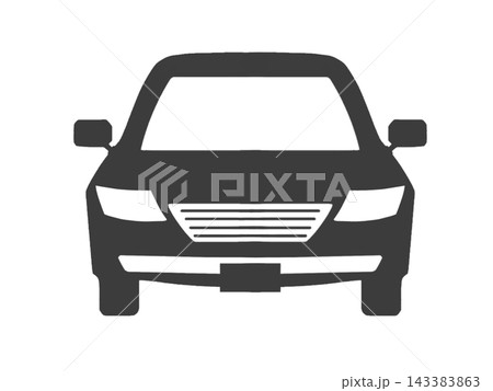 正面から見た車のイラスト(アイコン) 正面から見た車のイラスト(アイコン) 143383863