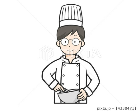 男性のコックさんのイラスト(シェフ) 男性のコックさんのイラスト(シェフ) 143384711
