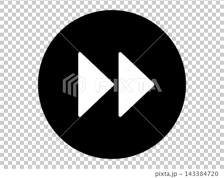 早送りボタンアイコン(黒) 早送りボタンアイコン(黒) 143384720