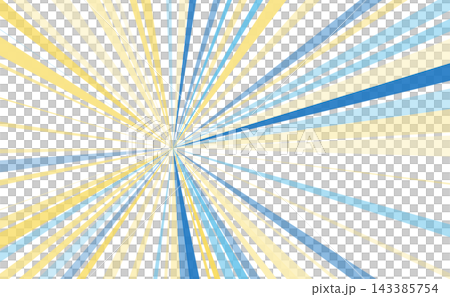 Background graphic of geometric lines radiating outwards in blue, yellow, and beige. 143385754