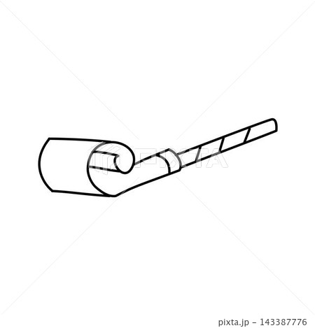 party blower toy outline party blower toy outline 143387776