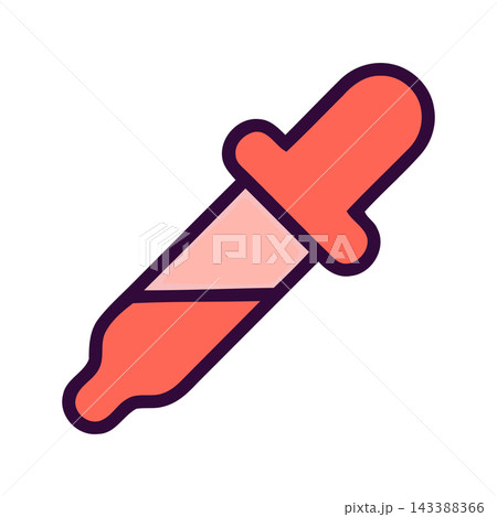 A stylized illustration of a dropper with liquid, representing a tool or graphic element. 143388366