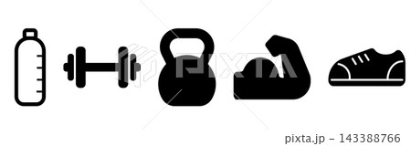 ベクターのワークアウトアイコンセット 143388766