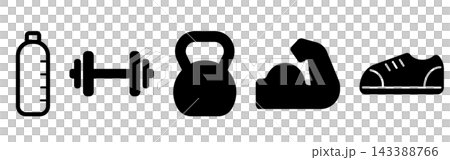 ベクターのワークアウトアイコンセット 143388766