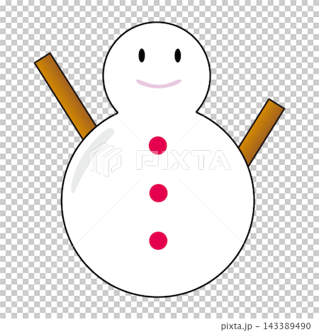 Illustration of cute snowman Illustration of cute snowman 143389490