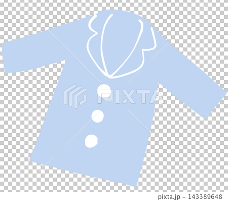 Illustration of a light blue coat Illustration of a light blue coat 143389648