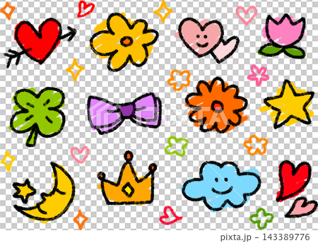 A set of cute, hand-drawn watercolor-style heart illustrations. A set of cute, hand-drawn watercolor-style heart illustrations. 143389776