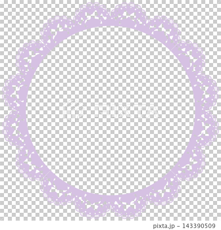 Elegant purple ribbon lace circular frame Elegant purple ribbon lace circular frame 143390509