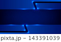 Futuristic dark blue metallic background with glowing neon lights and smooth geometric layers for technology banner digital design sci fi wallpaper concept 143391039