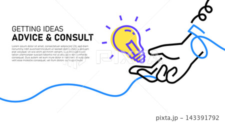 Ideas Giving Advice and Consultant Concept minimalis banner Ideas Giving Advice and Consultant Concept minimalis banner 143391792