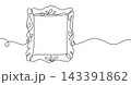 Picture Framed Blank Wall Decor Vintage One Line Drawing Minimalist Illustration 143391862
