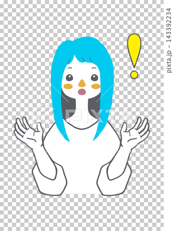 驚いている女性のイラスト 143392234