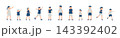 夏を過ごす子どもたちのイラストセット 143392402