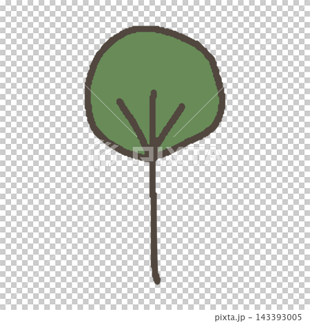 A hand-drawn illustration of a stylized, round tree. A hand-drawn illustration of a stylized, round tree. 143393005