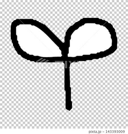 A simple, hand-drawn illustration of a sprout. A simple, hand-drawn illustration of a sprout. 143393009