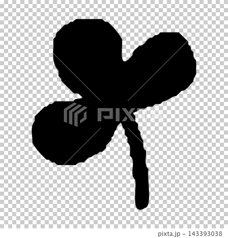 かわいい三つ葉の手描きイラスト かわいい三つ葉の手描きイラスト 143393038