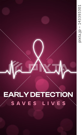 Pink October Early Detection Breast Cancer Awareness 143393301