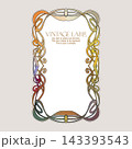 Elegant Art Nouveau frames with swirling floral motifs 143393543
