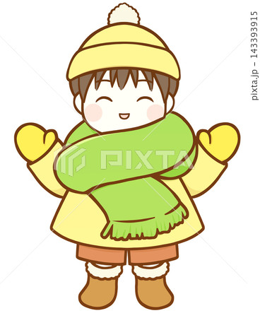 寒い日の男の子(両手) 寒い日の男の子(両手) 143393915