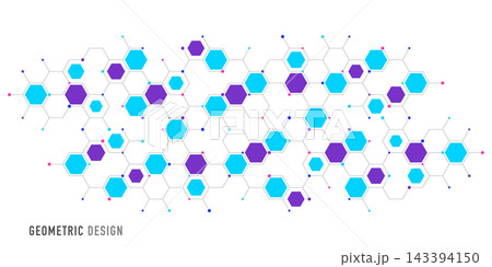 Genetic engineering and molecular structure, hexagon DNA network, science chemical and biotechnology concept, innovation technology, healthcare, and medicine design. Genetic engineering and molecular structure, hexagon DNA network, science chemical and biotechnology concept, innovation technology, healthcare, and medicine design. 143394150