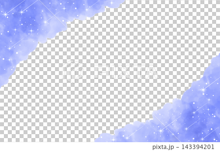 A watercolor-style blue night sky and shooting star frame. A watercolor-style blue night sky and shooting star frame. 143394201