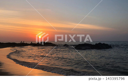 sunset on the beach sunset on the beach 143395796